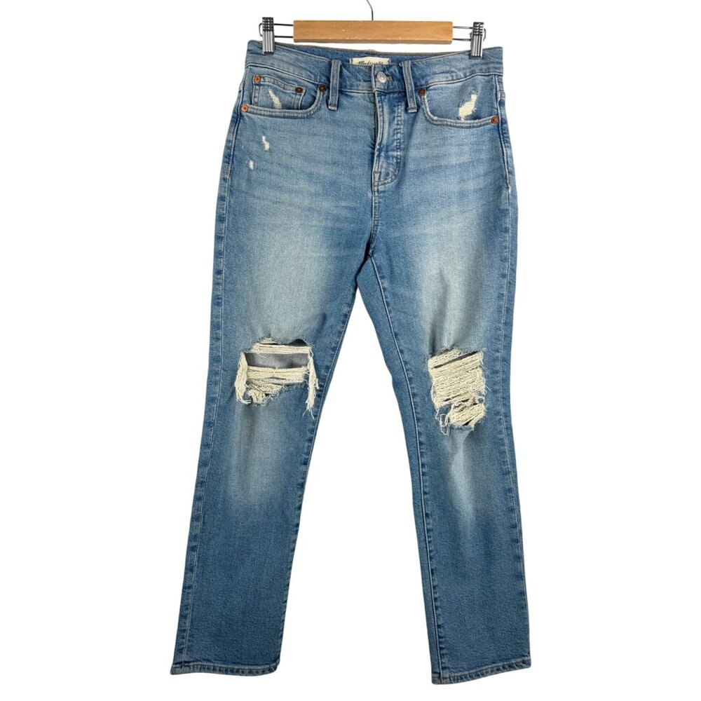 Madewell Perfect Vintage Jeans petite distressed 90s straight leg 26P